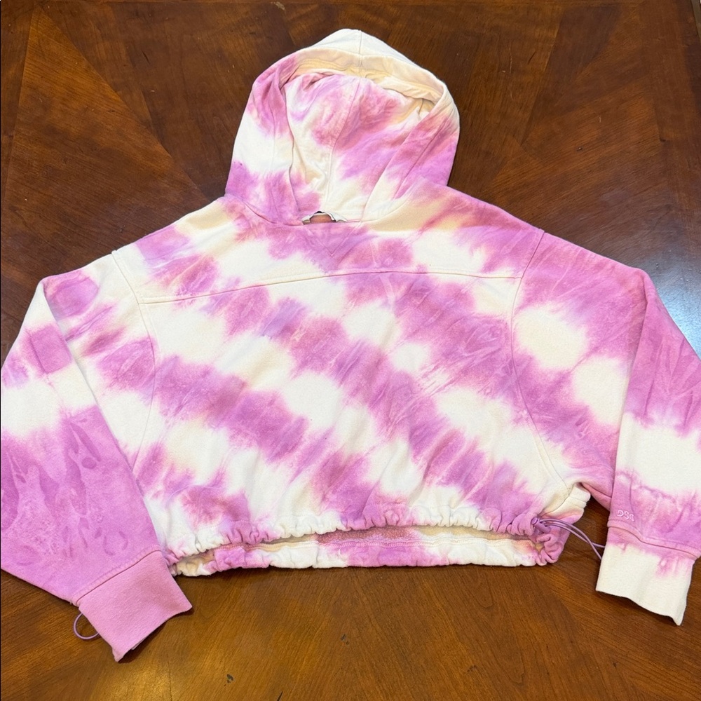DSG Cream and Pink Tie-Dye Varsity Jacket‎